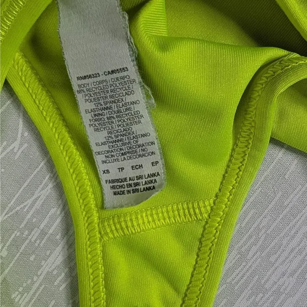 Nike Dri Fit Sports Bra Womens Extra Small Yellow
